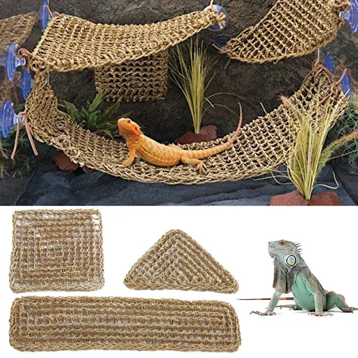 Title 3, Lizard Straw Mat Crawling Hammock Pet Nest Cool...