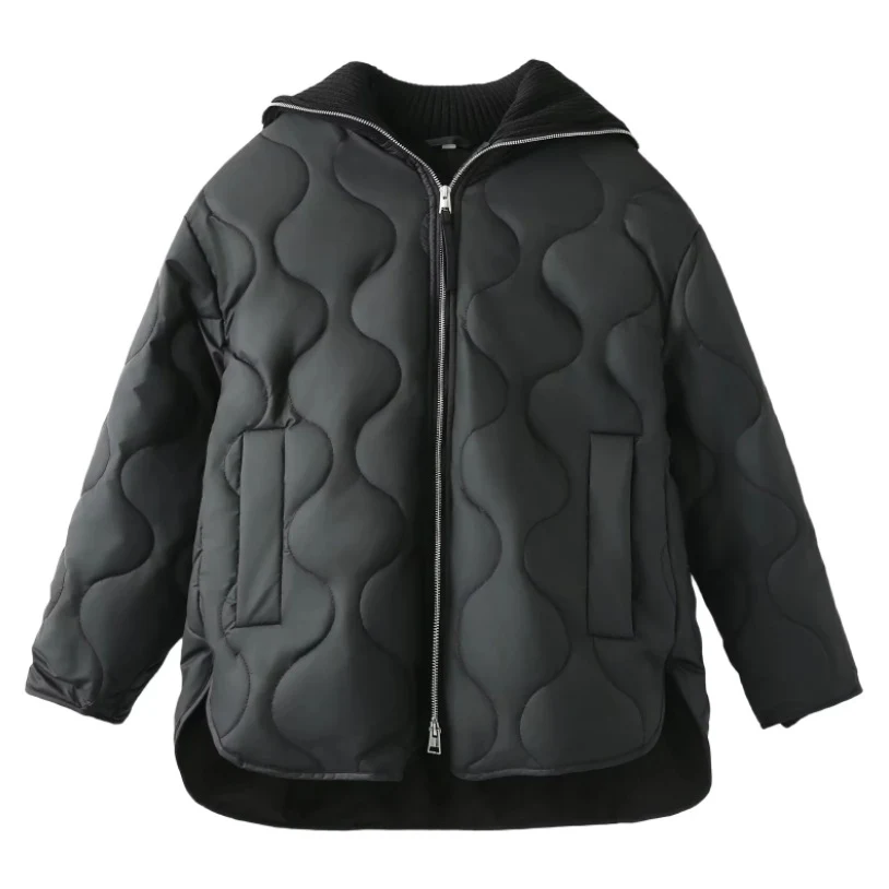Title 8, Casual lapel cotton-padded coat, designed for e...