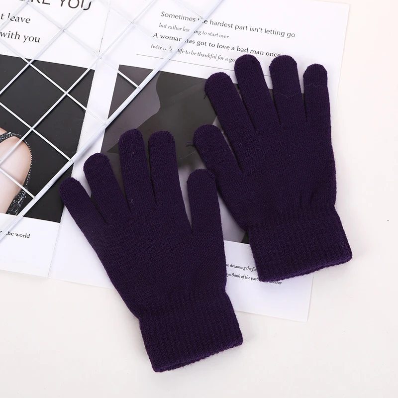 Title 8, Womens Vintage Solid Color Warm Cycling Gloves