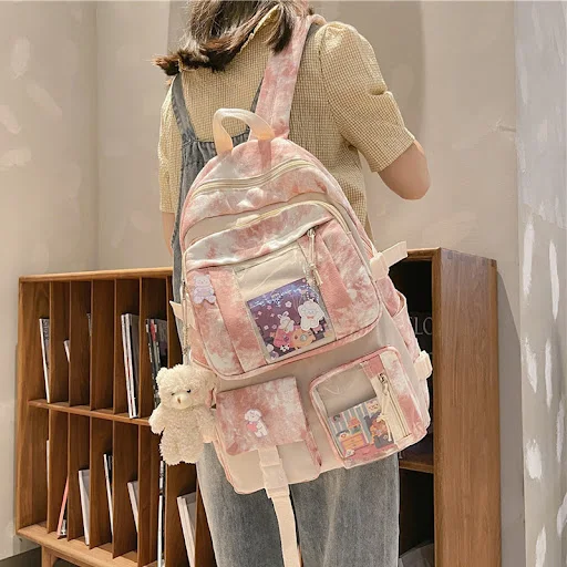 Title 6, Nova Mochila Escolar Simples de Nylon Florestal...