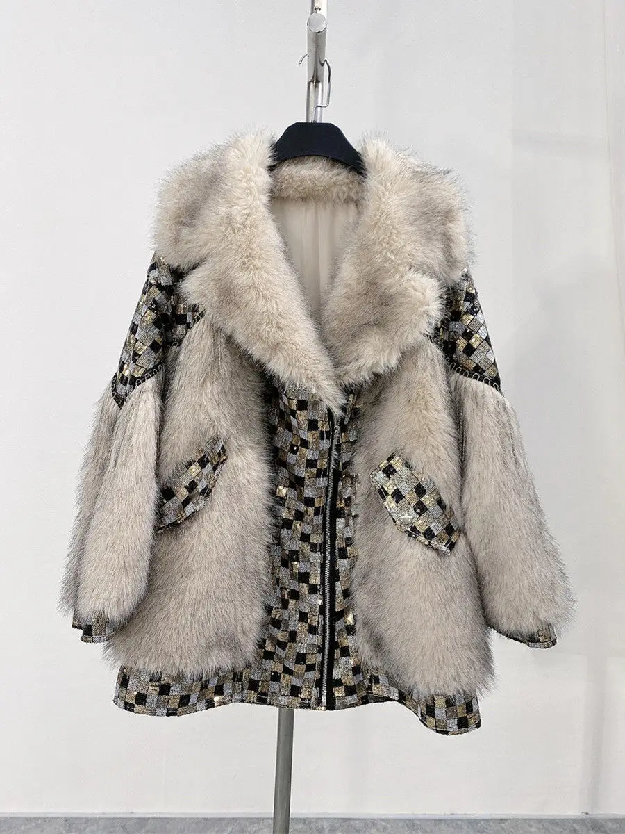 Title 23, The New Fur One-piece Womens Mid-length Lamb W...