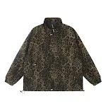Men's Loose Casual Stand Collar Leopard Print Denim Jacket. Experience comfort and style with this relaxed fit denim jac — photo 11
