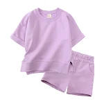 Kinder zomer sport tweedelige set met korte mouwen en shorts, ideaal voor spelen en sporten, ademend en comfortabel voor de zomer — foto 1