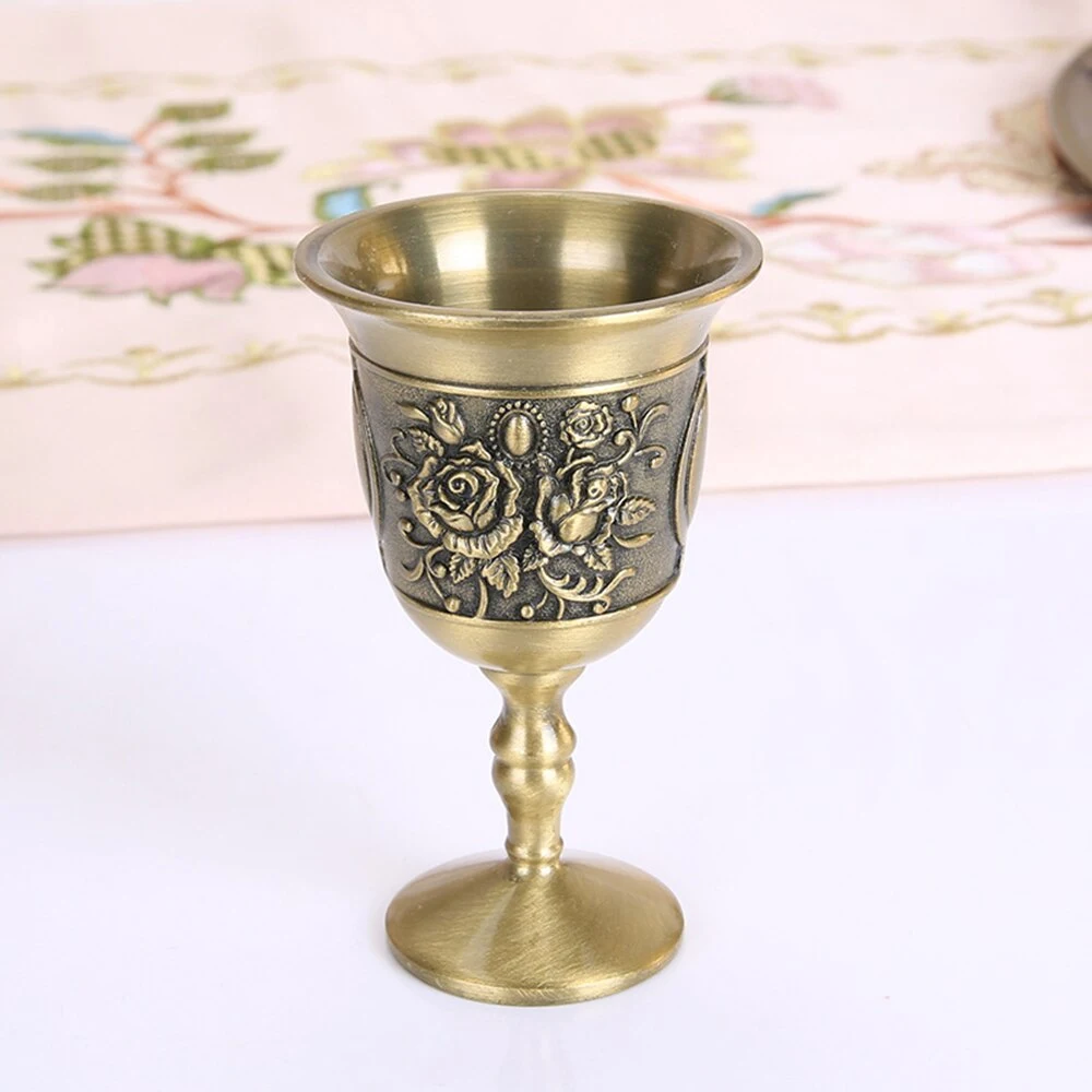 Title 9, European Style Old Wine Glass, Alloy Antique Wi...