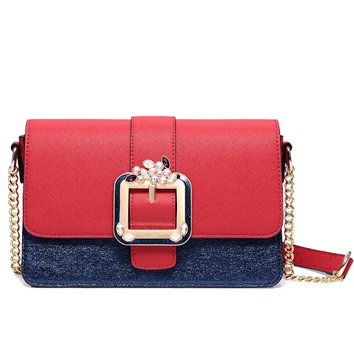 Title 3, Chain small square bag diamond lock handbag