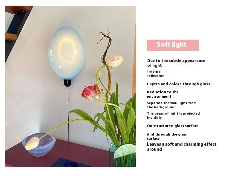 Luminária de parede Bulla em formato de balão para quarto, corredor e escadas. Iluminação ambiente moderna para design e elegância. — foto 10