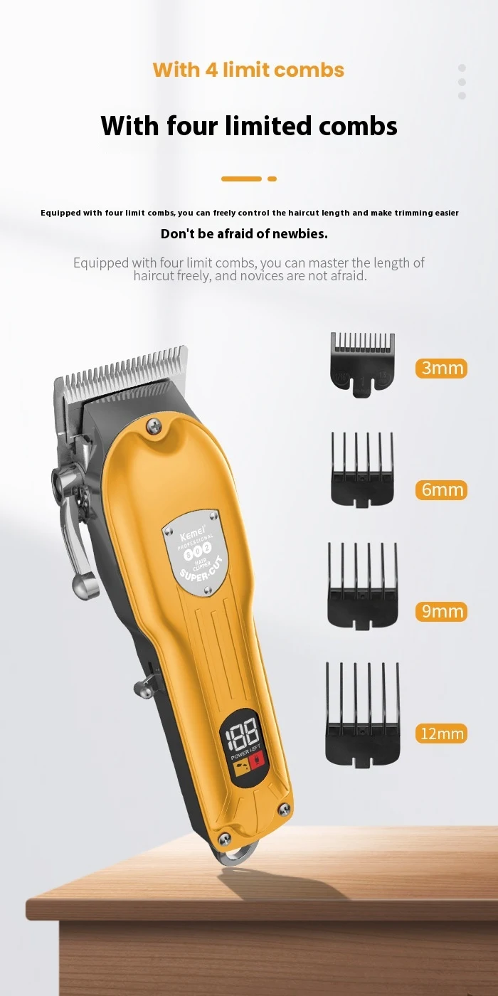 Title 7, Retro Oil Head Hair Clipper LED Digital Display...