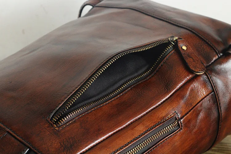 Vintage Rubbed Color Handmade Top Layer Leather Travel Bag, a durable and stylish travel companion for your adventures a — photo 9