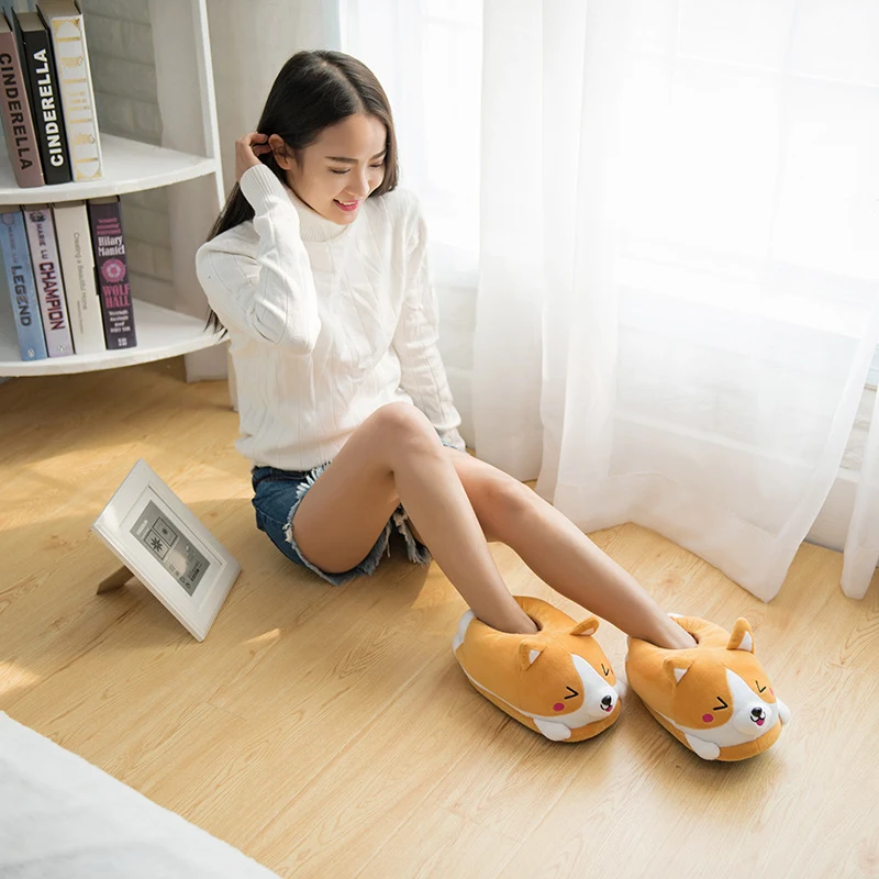Cartoon Koi Dog Slippers. Cozy and comfortable house slippers for adults and kids. Soft, warm, and perfect for relaxing — photo 3