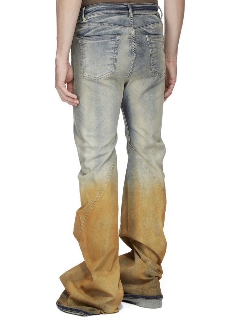 Title 4, Mens Gradient Trousers Wide Leg Distressed Cas...