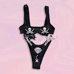 Bikini Melek Şeytan Göğüs Kaldırma Kadın Ayrılabilir Mayo Plajda veya Havuzda Kendine Güvenin ve Göz Kamaştırın — Fotoğraf 3