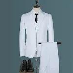 White three piece suit