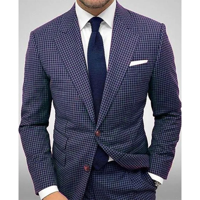 Terno masculino de negócios leve com casaco xadrez estampado. Conforto e elegância para o homem de negócios. Ideal para trabalho e eventos sociais. — foto 9