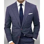 Terno masculino de negócios leve com casaco xadrez estampado. Conforto e elegância para o homem de negócios. Ideal para trabalho e eventos sociais. — foto 9