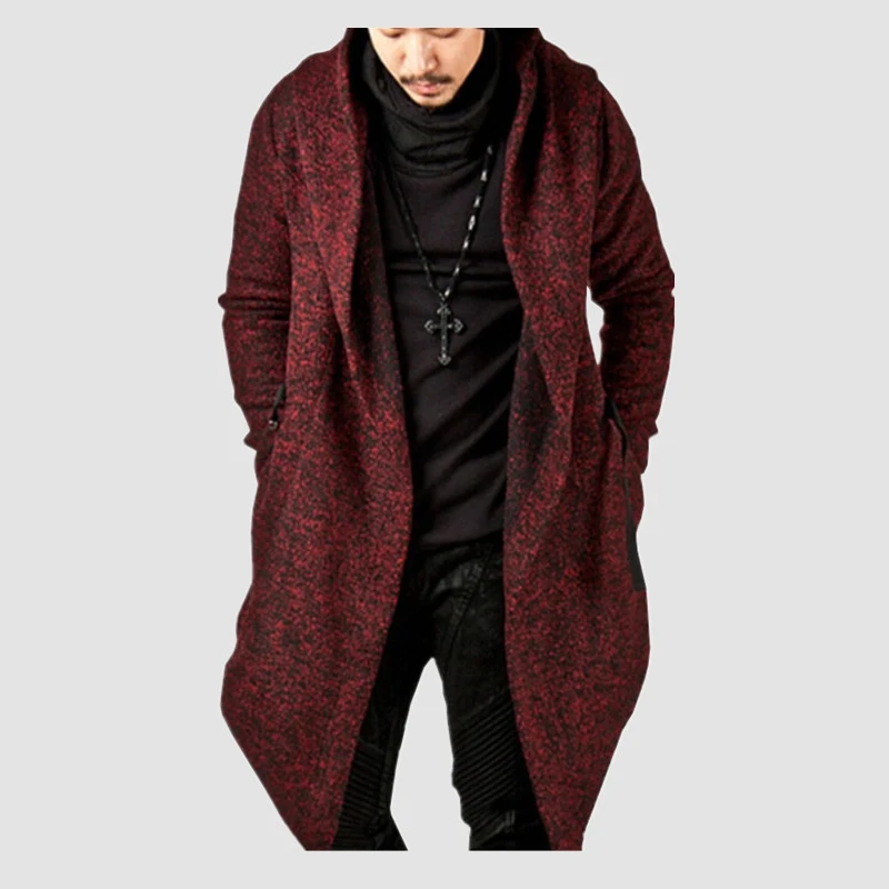 Title 4, Jaqueta cardigan com capuz e barra irregular pa...