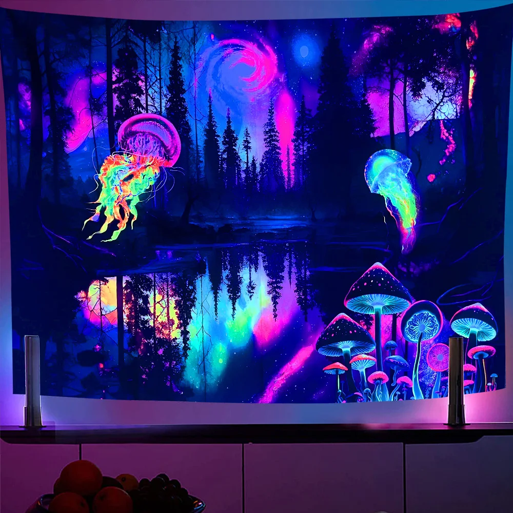 Title 6, Skull Hanging Cloth UV Lamp Halloween Fluoresce...