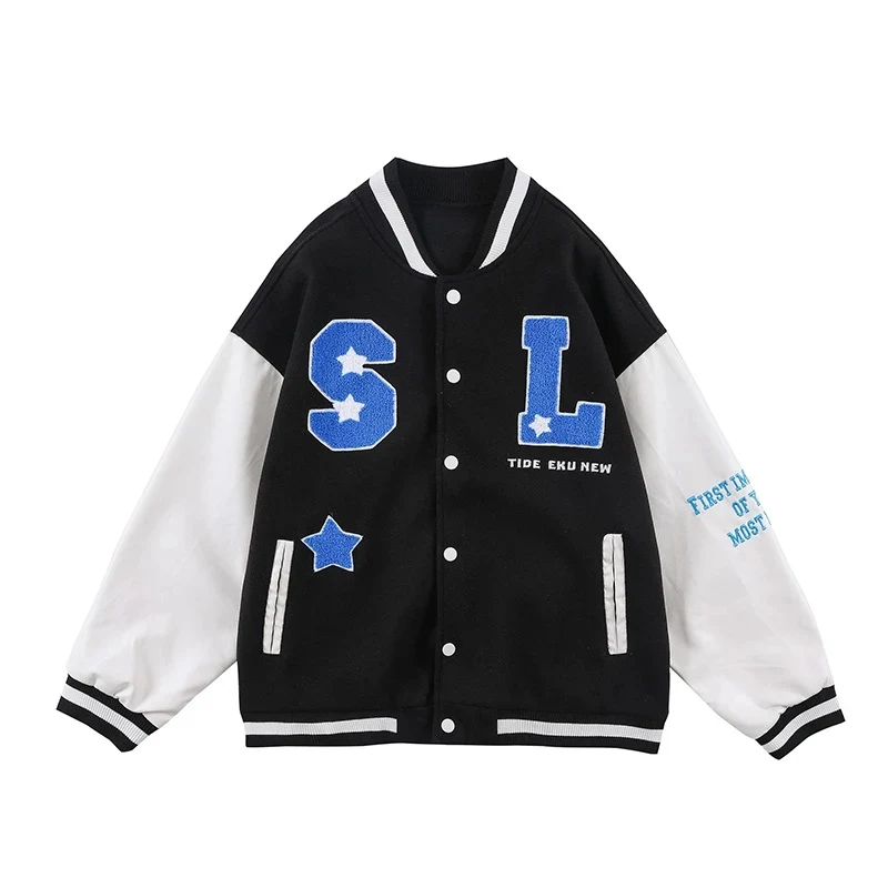 Title 5, Nuova Giacca da Baseball Loose Streetwear Uomo ...