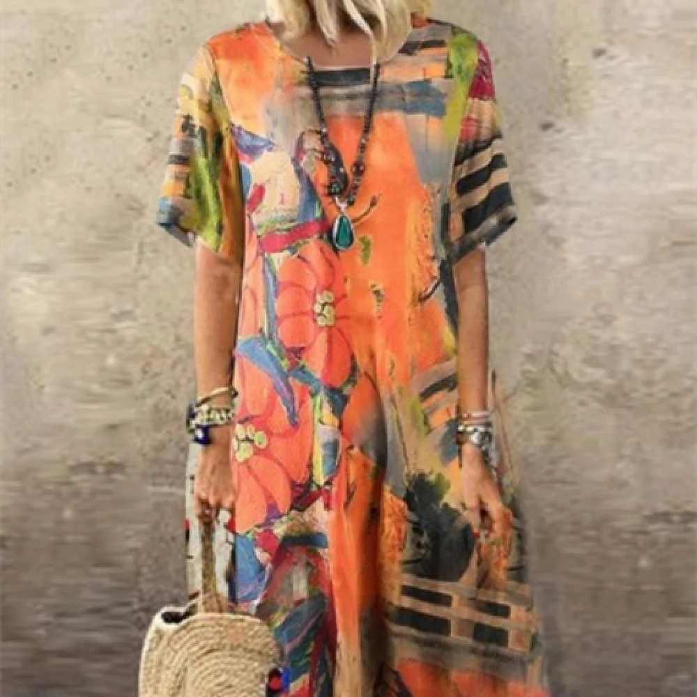 Title 3, Womens Fashion Individual Casual Printed Dress...