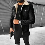 Lamb Wool Thickening Denim Jacket for Men. Warm and durable for cold weather. Offers style and comfort, perfect for wint — photo 5