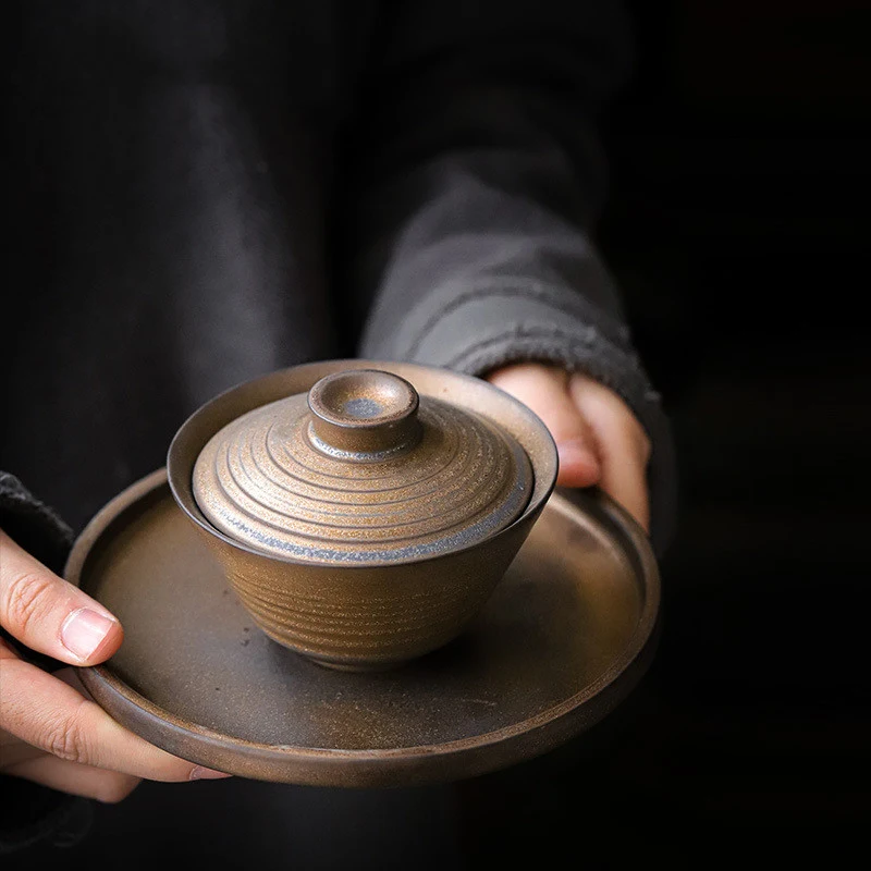 Title 6, Antikes Gaiwan-Teeset Kung Fu Teetasse Teeschal...