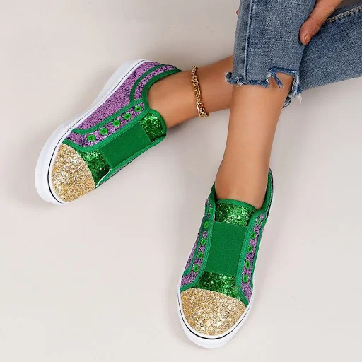 Title 6, Womens oversized casual flat heel low-top canv...