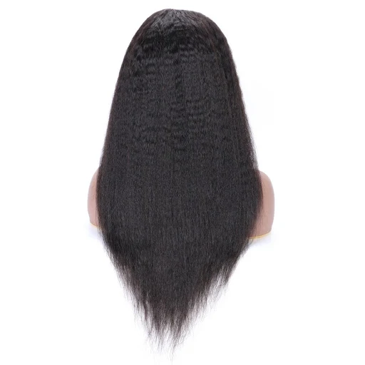 Title 2, Peruca Frontal de Renda Yaki 13x4 Kinky Straight