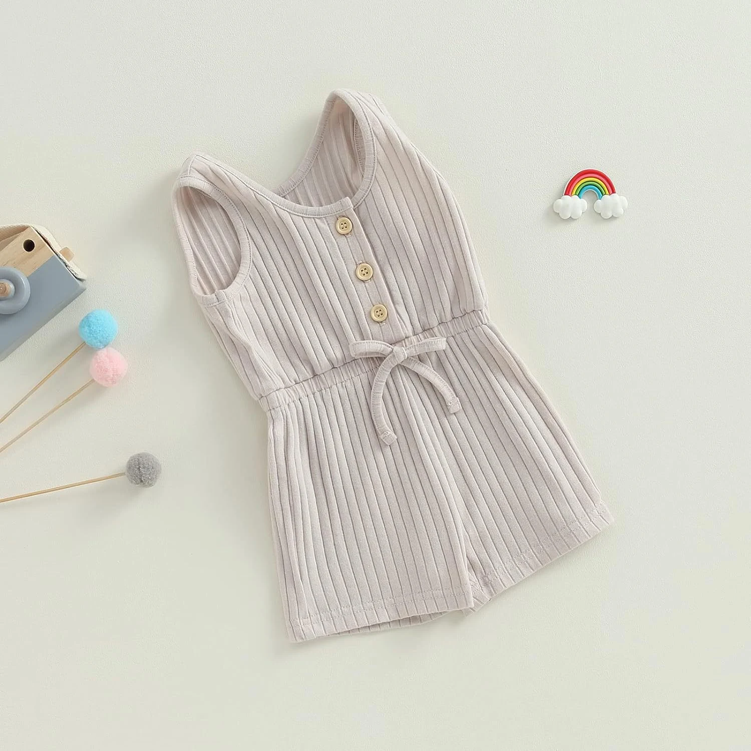 Macacão Body Listrado Canelado para Bebê Menino Menina Conforto e Estilo para Recém-Nascidos Roupa Leve e Fresquinha Ideal para o Verão — foto 22