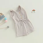 Macacão Body Listrado Canelado para Bebê Menino Menina Conforto e Estilo para Recém-Nascidos Roupa Leve e Fresquinha Ideal para o Verão — foto 22