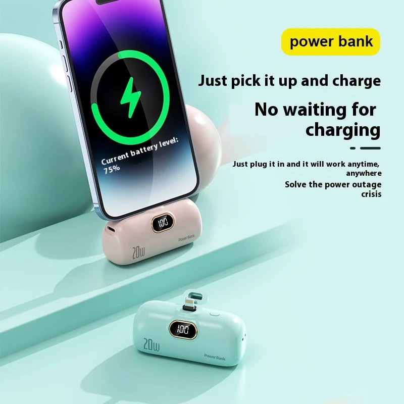 Mini-portable Small Capsule Power Bank. Pocket-sized, rechargeable power for your phone. Fast and safe charging on the g — photo 12