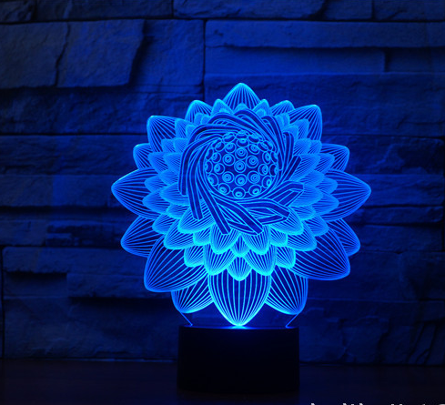 Title 5, Foreign Trade New Lotus 2 3D LED-Licht Farbwech...
