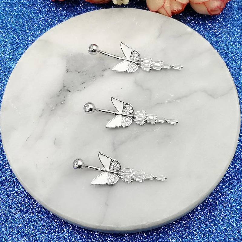 Joia Piercing Umbigo Prata S925 Borboleta, Design Delicado e Sofisticado, Ideal para Realçar seu Estilo — foto 13