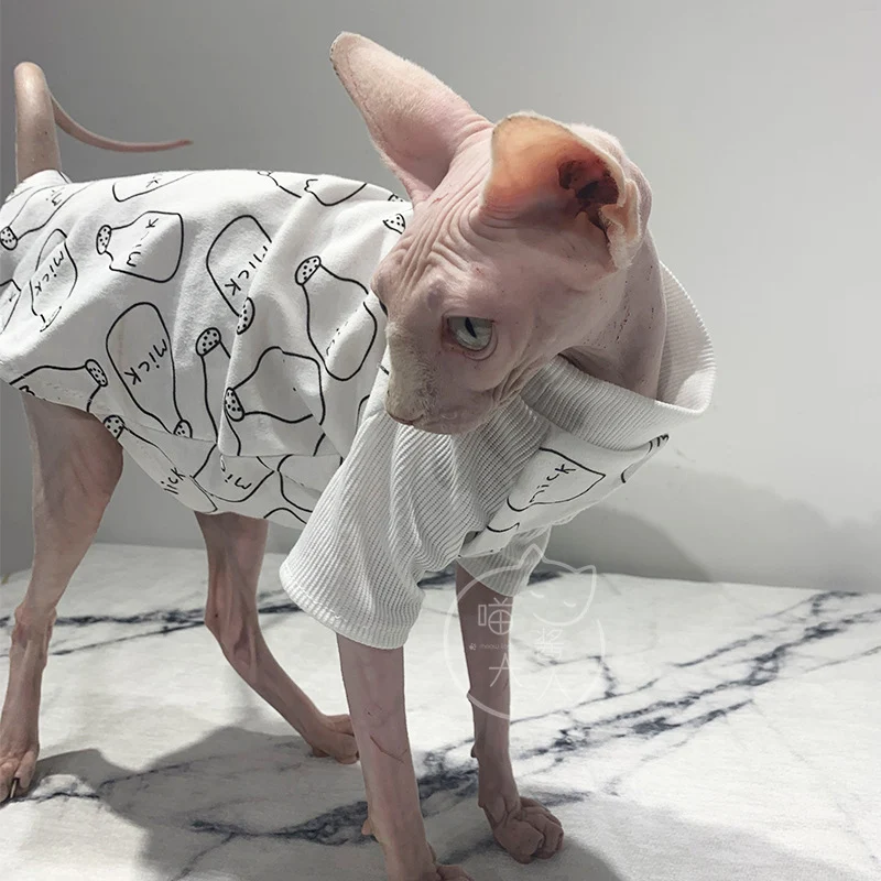 Title 5, Ropa para gatos sin pelo Camiseta de cuello alt...