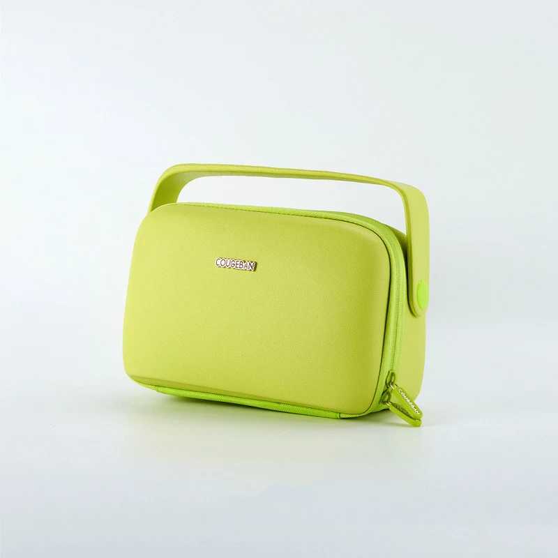 Bolsa de cosméticos EVA feminina grande capacidade portátil ideal para viagens e organizar maquiagem e beleza. — foto 2