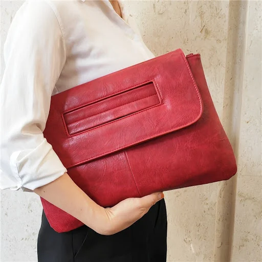 Title 2, Large Capacity PU Crossbody Shoulder Belt Clutc...