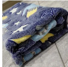 Title 1, Astronaut Luminous Rocket Flannel Blanket, soft...