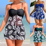 Women's Swimsuit Split Boxers High Waist Mesh offers comfort and style, perfect for beach or pool days, featuring a flat — photo 1