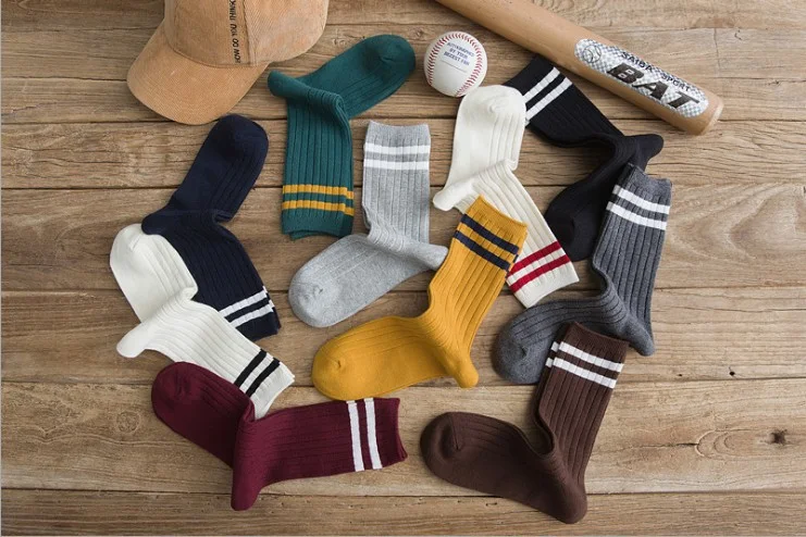 Title 11, Ladies Middle School Style Two Bars Piled Socks...