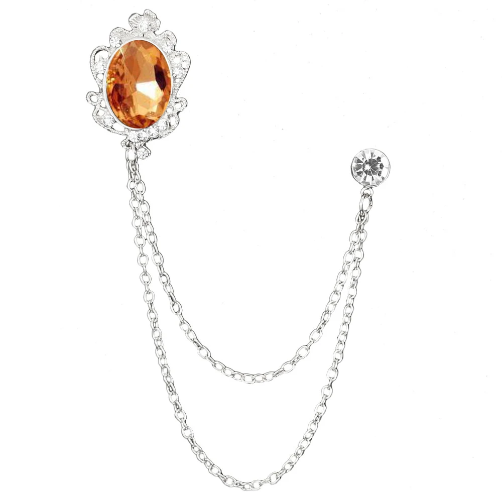 Broche de corrente com borla e joias Acessório masculino Distintivo Elegância e sofisticação para trajes e lapelas Design exclusivo e refinado — foto 2