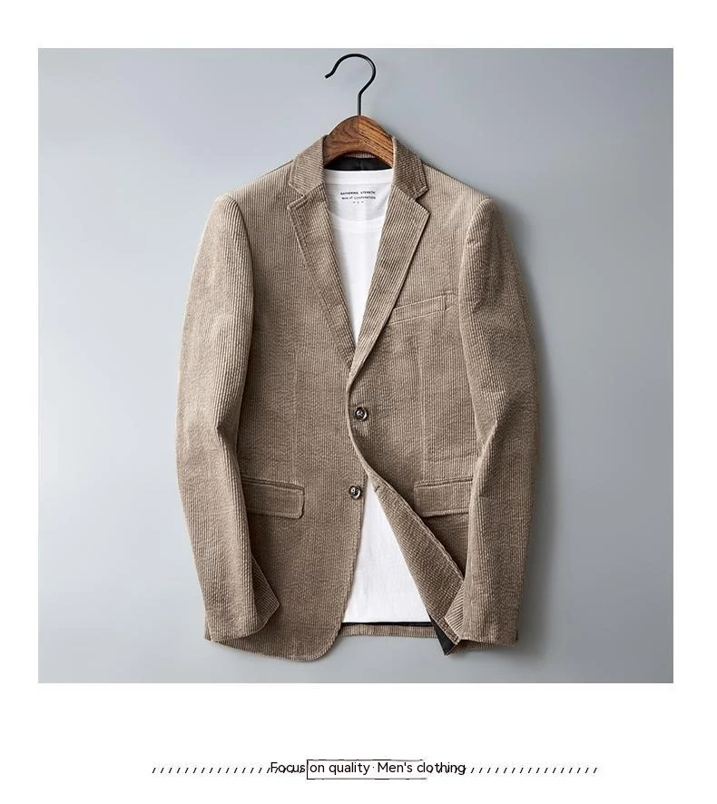 Title 13, Business Autumn Leisure Retro Cotton Slim Cordu...