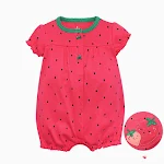 Macacão de bebê de manga curta, fofo e simples, ideal para looks casuais e confortáveis. Perfeito para o dia a dia e fácil de vestir. — foto 15