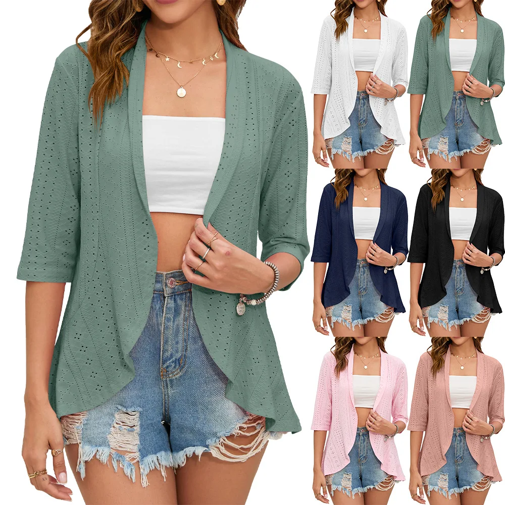 Title 9, Womens Fashion Simple Solid Color Cardigan Out...