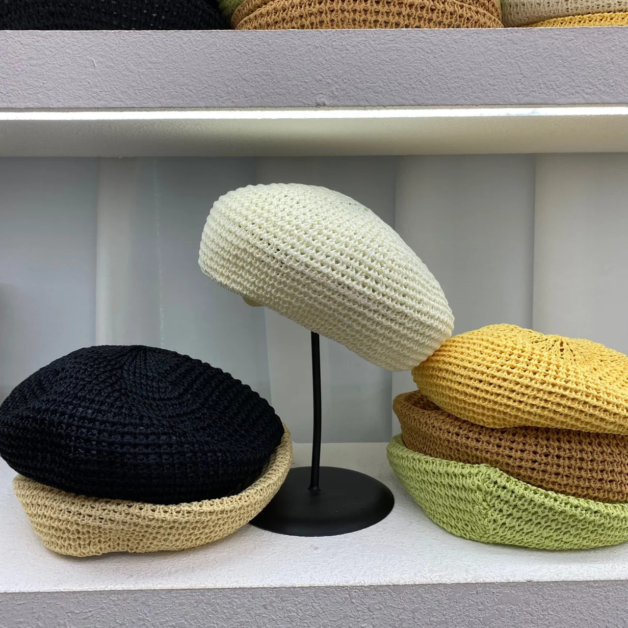 Title 4, Womens Summer Large Size Thin Woven Beret