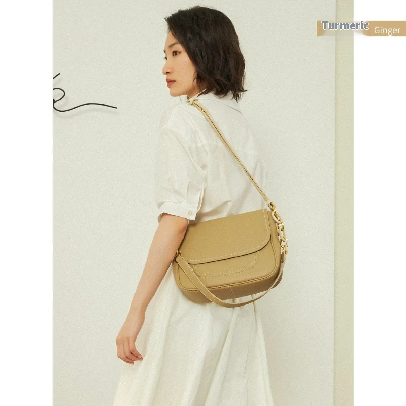 Bolsa de ombro de couro de vaca de alta qualidade, fashion e versátil, combina com tudo, perfeita para um visual elegante e moderno. — foto 9