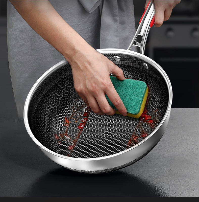 Title 5, Wok antiaderente Honeycomb para vegetais e mais...