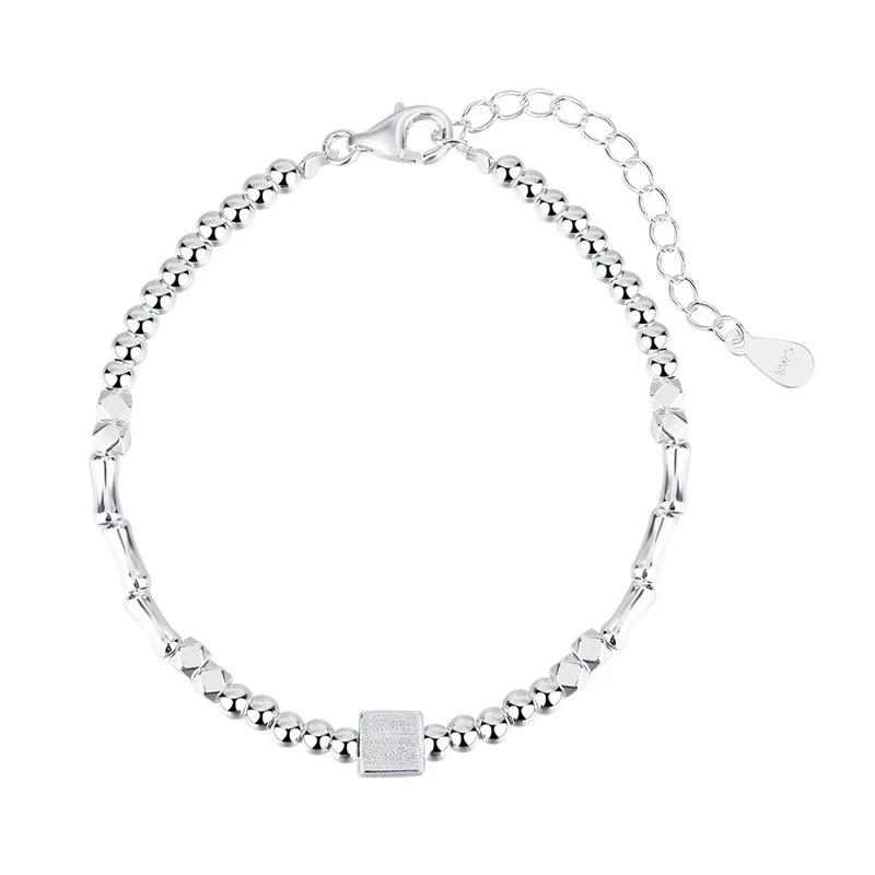 Title 5, Bracelet Carré Argent pour Femme Élégance Intem...