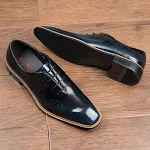 Laser Carved Business British Calf Head Work Leather Shoes. Durable, stylish, and comfortable. Perfect for professional — photo 23