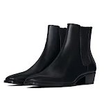 Botas Martin Masculinas de Couro para Negócios com Bico Fino e Cano Alto – Elegância e Conforto para o Homem Executivo — foto 4