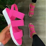 Women's Flat Bottomed Color Matching Anti Slip Sandals. Comfortable and safe footwear for everyday wear. Perfect for sum — photo 3
