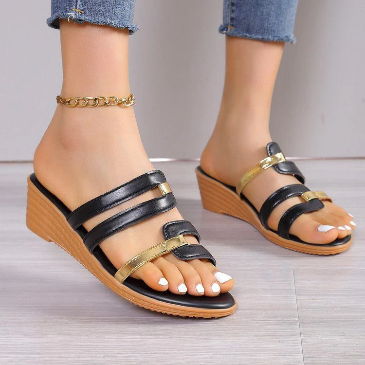 Summer Casual Women's Fashion Wedge Platform Slippers. Comfortable and stylish, perfect for everyday wear and a relaxed, — photo 1