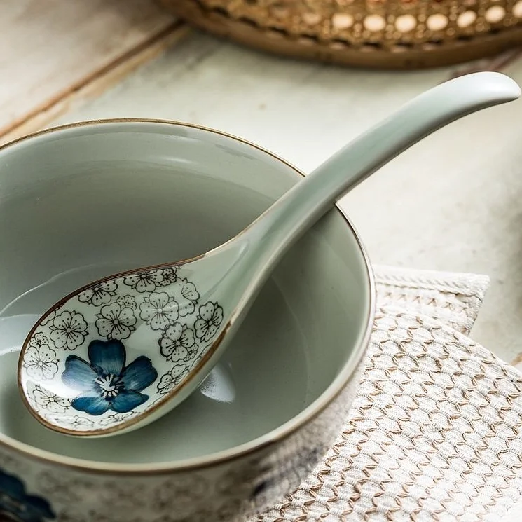 Title 9, Household Ceramic Long Handle Scoop and Spoon, ...